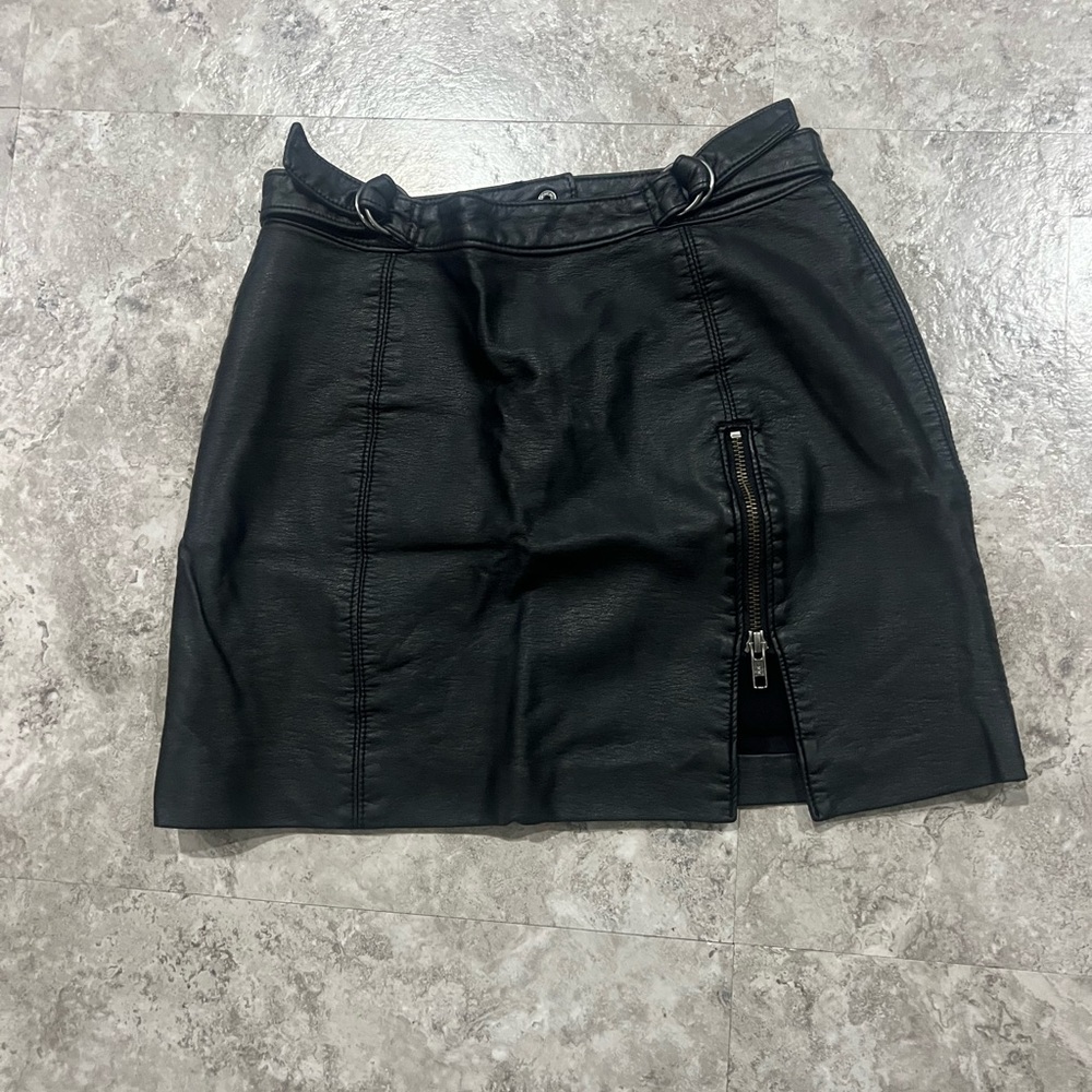 Free people vegan leather skirt